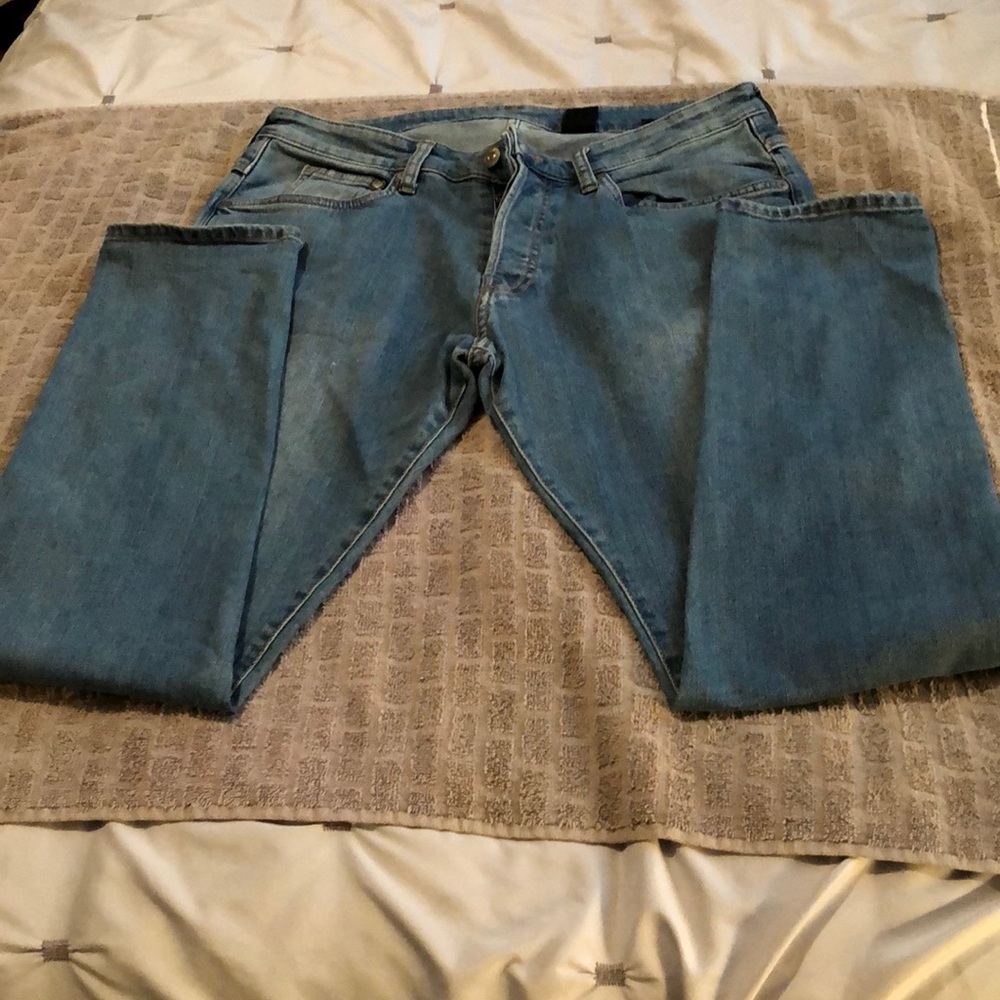 H&M’s &Denim Skinny blue jeans.